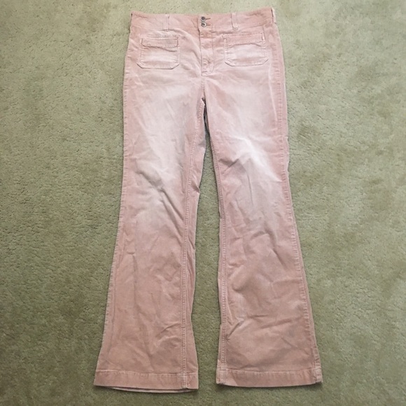 Anthropologie Pilcro Trouser Bootcut Corduroy Pants High Rise Pink - Picture 4 of 16